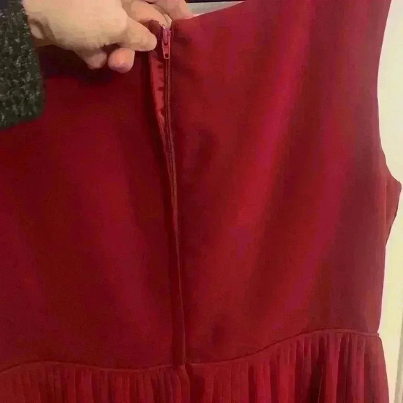ModCloth Geode Red Pleated Dress, Womens Size XL - Picture 9 of 15